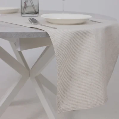 Дорожка, 45*150см, полоска 2664, лен 010101_4