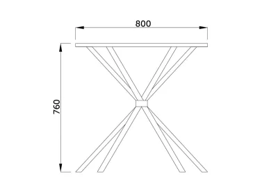 Стол SELIA, d800*760*8мм, стекло/хром_4