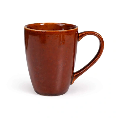 Кружка OPALUS, фарфор, каштановый, 300мл фотография
