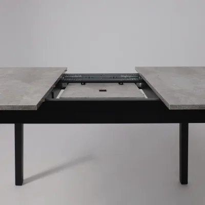 Стол TIRK RADIAL-110, раздвижной 110(142)х70, Серый сланец/Чёрный_21