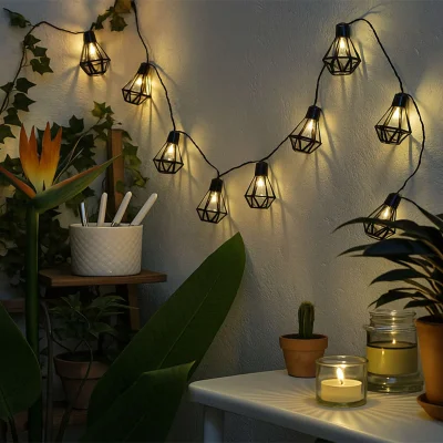 Светодиодная гирлянда AKS тип 1 ( Фонарики 10LED, 1.65м,  2АА )_12