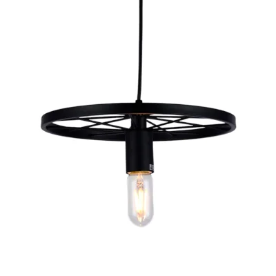 Светильник WHEEL, потолочный, E27, чёрный фотография