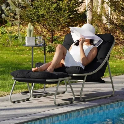 Комплект садовой мебели CHILLOUT (кресло 1шт, пуф 1шт), черный_2