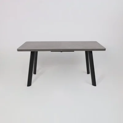 Стол LEON LUX RADIAL-160, раздвижной 160(205)х90, Дымчатая керамика/Чёрный_16