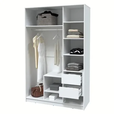 Шкаф КОНЦЕПТ КТ-Ш3, к.Белый/ф.Белый  (В2128хШ1360хГ547мм)_4