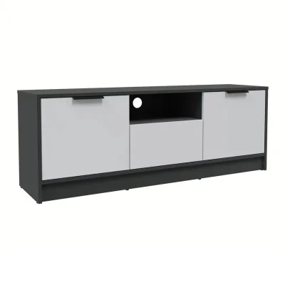 Тумба(ТВ) КОНЦЕПТ КТ-ТВ3-50, к.Антрацит/ф.Серый  (В495хШ1360хГ355мм) фотография