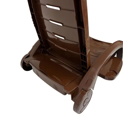 Шезлонг складной на колесах, шоколадный_12