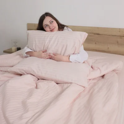 Простыня 200*220см Топлёное молоко, премиум  сатин-страйп_5