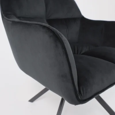 Кресло VIRGINIA, поворотное, черный велюр HCJ-50/черный_12