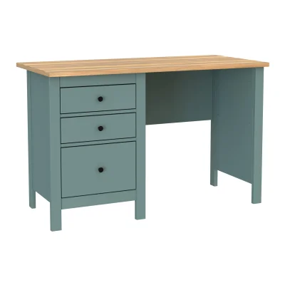 Стол письменный САГА, 120х56см, темно-бирюзовый/ясень (2.08.06.160.16 RU) фотография