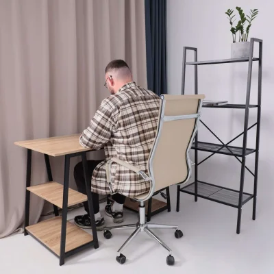 Кресло поворотное EVELIN, экокожа, бежевый_9