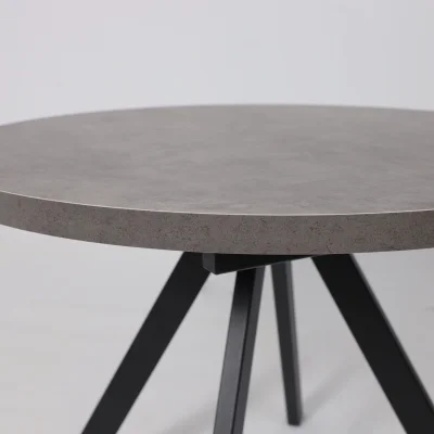 Стол RONDO М-100, круглый раздвижной 100(135), ДЫМЧАТАЯ КЕРАМИКА/Черный_16