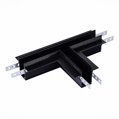 Коннектор T-образный для встраиваемого магнитного шинопровода под ГКЛ 12мм ST-Luce Черн SKYLINE 48_3