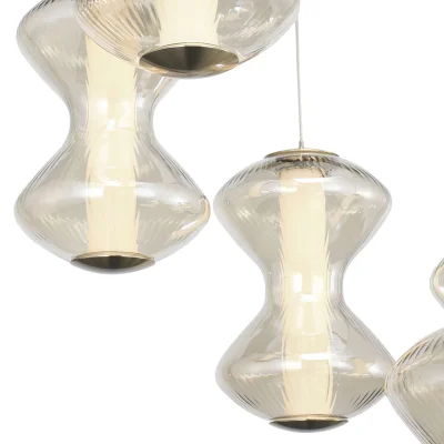 Светильник подвесной ST-Luce золото/коньячный LED 1*28W 3000K SPINE_5