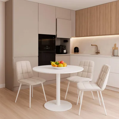 Стул ROM D, b03 CREAM LUX\белый_3