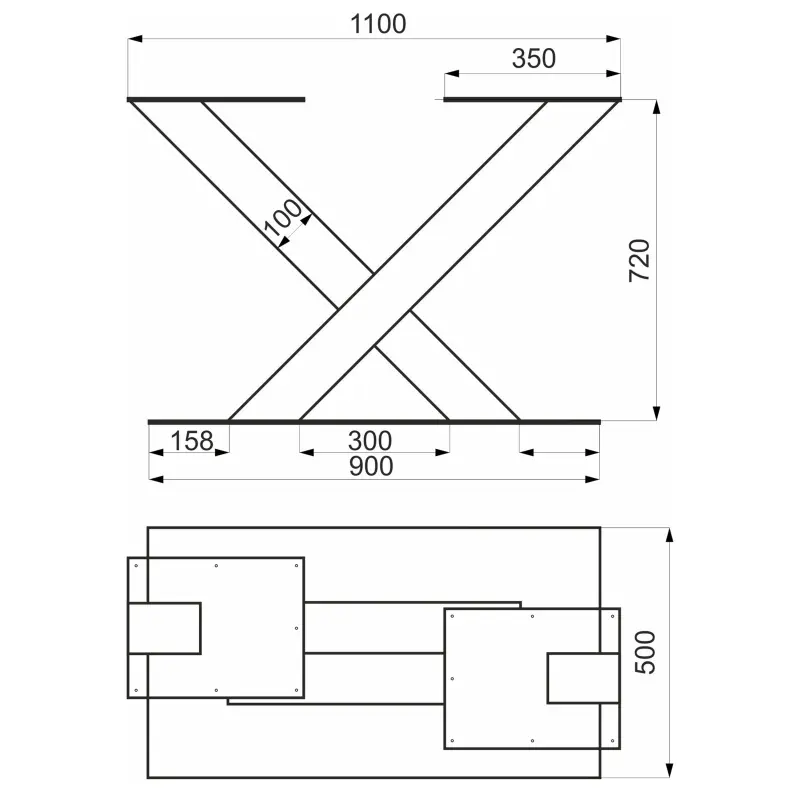 Подстолье GARM h720, черный AKS_preview_3