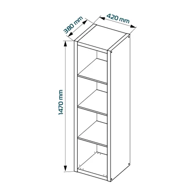 Стеллаж ФОРА 4Л 146х41х38см, дуб беленый_9