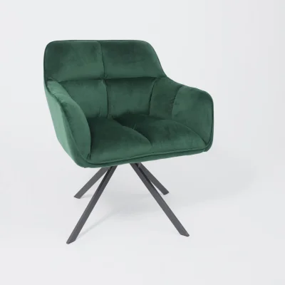 Кресло VIRGINIA, поворотное, темно-зеленый велюр HCJ-19/черный_15