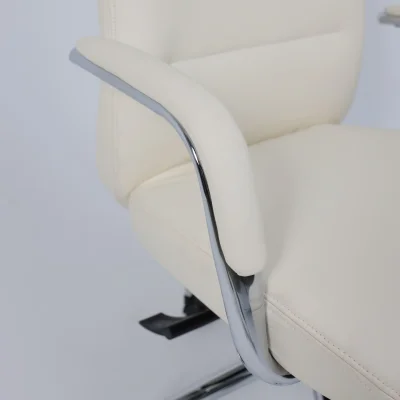 Кресло поворотное ELEMA, кремовая экокожа/хромированный металл_7