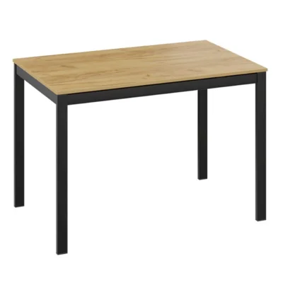 Стол раздвижной СЛАЙД Тип 2, 1100(1600)*680, дуб крафт золотой/черный фотография