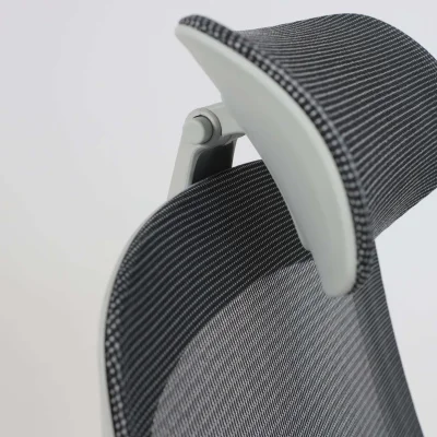 Кресло поворотное SPIRIT, темно-серая сетка+ серая ткань/серый полиамид_12