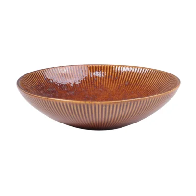 Блюдо-боул AURORA, фарфор, каштановый, d18*4,7см фотография