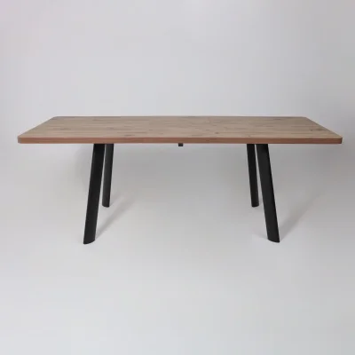 Стол LEON LUX RADIAL-180, раздвижной 180(240)х95, Дуб Веллингтон/Чёрный_21