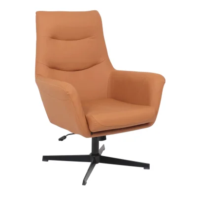 Кресло HUDSON, экокожа, охра PU-17/черный фотография