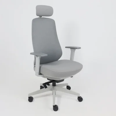 Кресло поворотное FENIX, серая сетка + ткань/серый полиамид_5