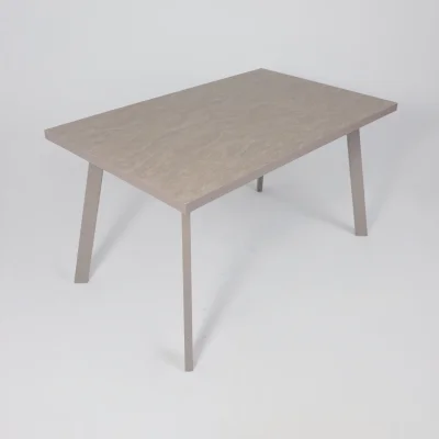 Стол BORG-140, раздвижной 140(180)х85, Бежевый камень-HPL/Капучино_6