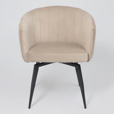 Кресло MELON, поворотное, бежевый велюр/черный_15