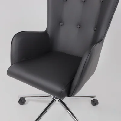 Кресло поворотное BELLA XL chrome, Pegasso черный_16