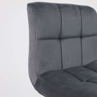 Стул барный LOGOS, (темно-серый велюр HCJ-40/черный)_7