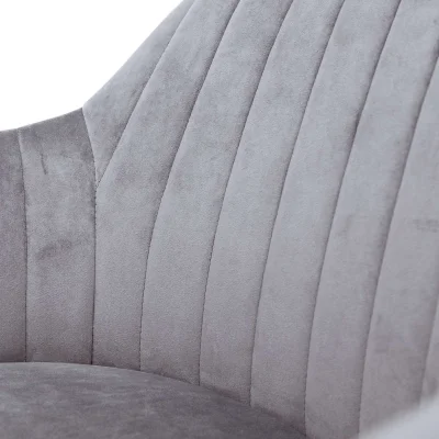 Кресло SARK, поворотное, серый велюр HCJ-40/хром_14