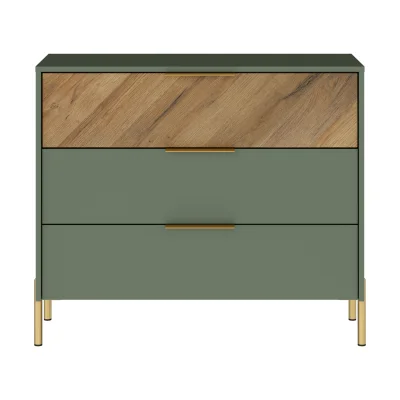 Гостиная "SIENA", дымчатый зеленый + дуб вотан. Комплект №1_18