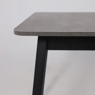 Стол TIRK RADIAL-110, раздвижной 110(142)х70, Дымчатая керамика/Чёрный_12