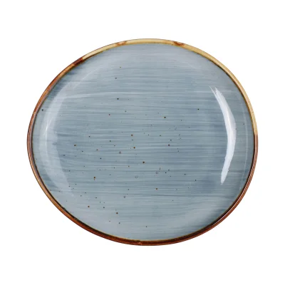 Блюдо VITAL, фарфор, синий, 18*16,5,2,5см_1