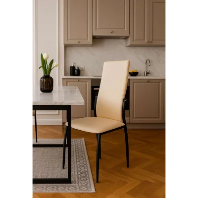 Стул DENVER, экокожа, бежевый TP12/черный_3
