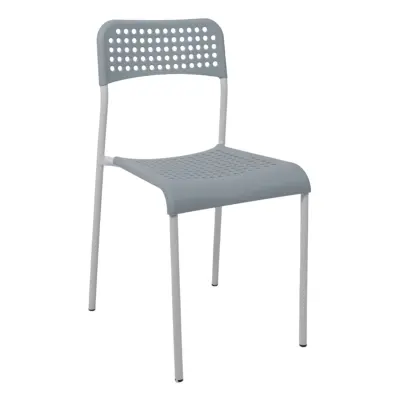 Стул JOY, серый/белый, ECONOM фотография