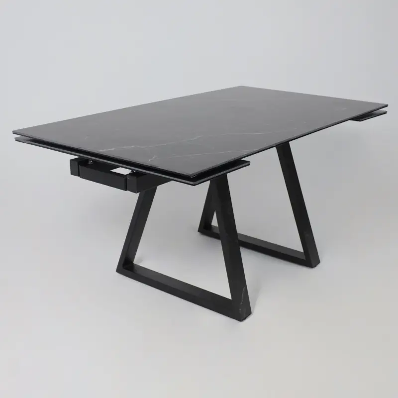 Стол МОНАКО NEW,керамика 0 кат. 1600(2240)*900, Камень черный Greys Black/Черный матовый, квадро_preview_12