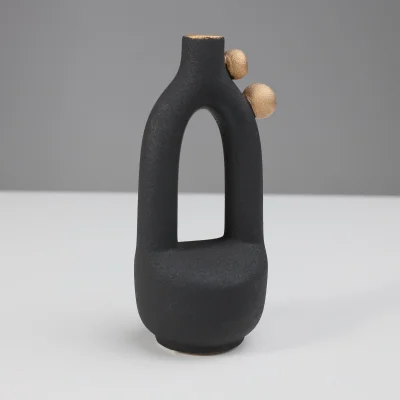 Ваза керамическая MACY, черный, 9,5*8,5*20,5см_2