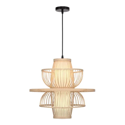 Светильник подвесной ST-Luce Древесный/Белый E27 1*40W ALMA фотография