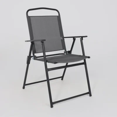 Кресло складное садовое HALO, серый/черный_2