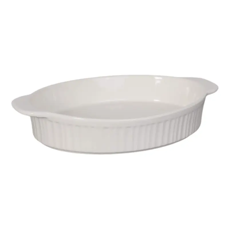 Форма для запекания овальная CASSEROLE M, керамика, белый, 1.2л фотография