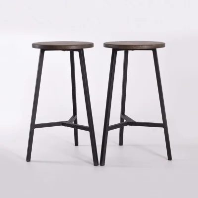 Стул полубарный круглый TRH-63 мореный/черный_8