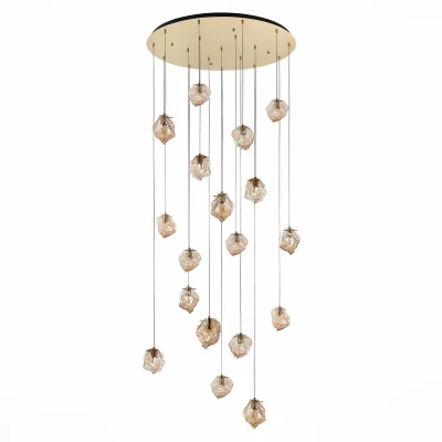 Светильник подвесной ST-Luce Латунь/Янтарный E14 18*40W PORTICI_4