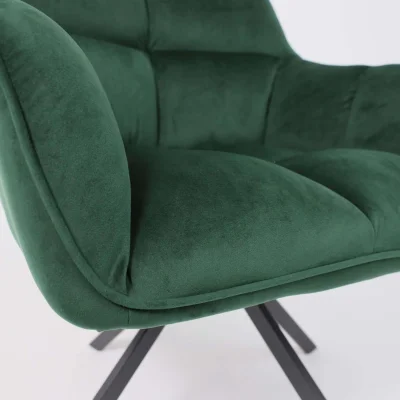 Кресло VIRGINIA, поворотное, темно-зеленый велюр HCJ-19/черный_11