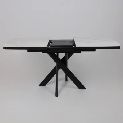 Стол LEONEL-130, раздвижной 130(165)х85, CALAKATTA ST CER/Черный_19