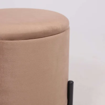 Стул-пуф BOOT, серо-бежевый велюр MY 180G-13/черный_11