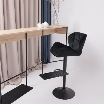 Кресло барное BERLIN GB, Seven 35 черный велюр/черный_2